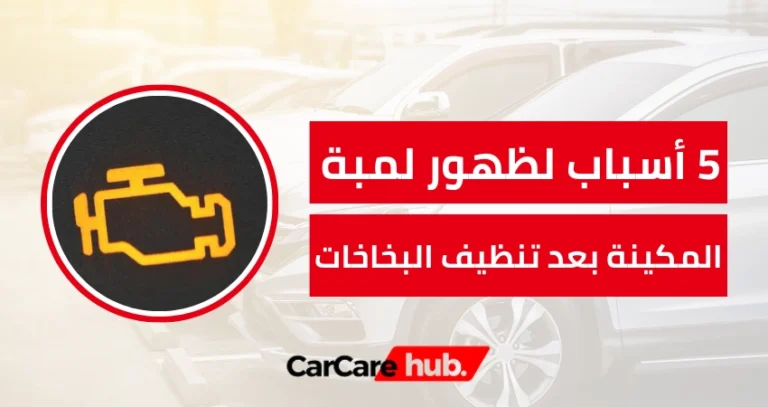 ظهور لمبة المكينة بعد تنظيف البخاخات