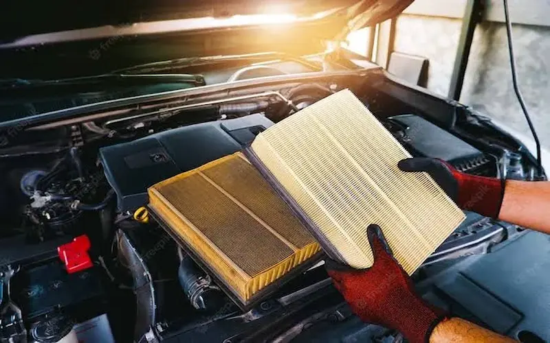 تلف فلتر الهواء أحد أهم الاسباب الشائعة لضعف عزم السيارة